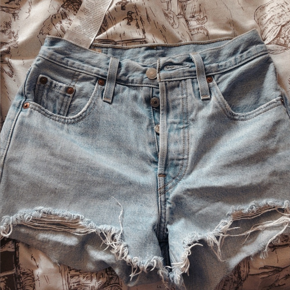 Levi's Light Blue Jean Shorts